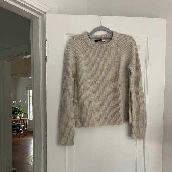 Jenni Kayne Cashmere Fisherman Sweater in Fog (S) - Picture 1 of 4